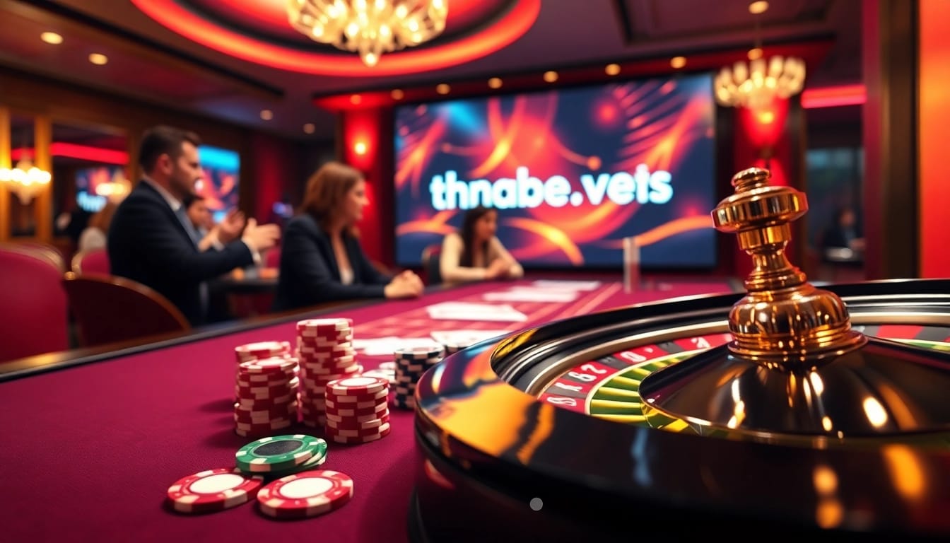 Engage in thrilling poker at https://thabet.vegas/ with vibrant chips and stylish casino ambiance.