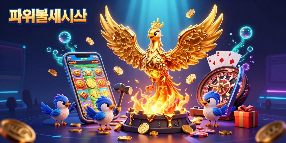 파워볼사이트에서 온라인 복권을 즐기는 금색 피닉스의 화려한 장면
