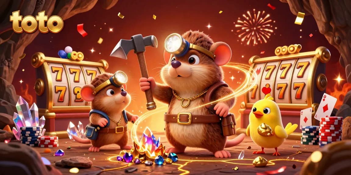 Play lotto games with exciting jackpot symbols and colorful graphics in a vibrant casino scene featuring toto.