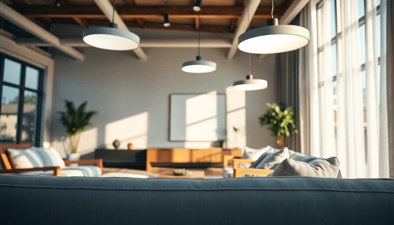 Sleek Illumination enhancing a chic interior design, showcasing modern LED fixtures.