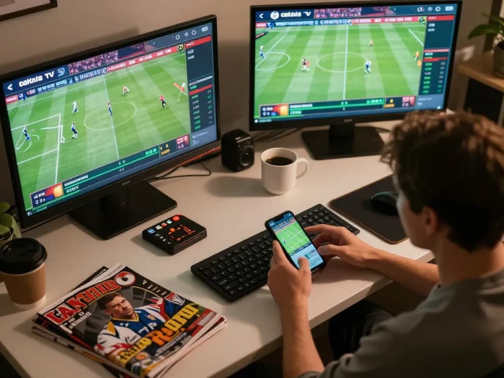 Cakhia TV live sports betting scene showing a user actively managing bets on multiple screens