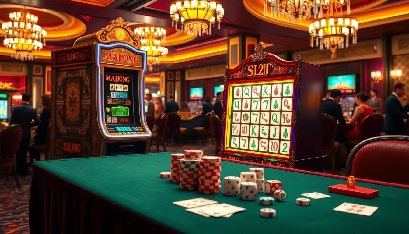 Enjoy thrilling gameplay with a slot demo mahjong in a vibrant casino setting.