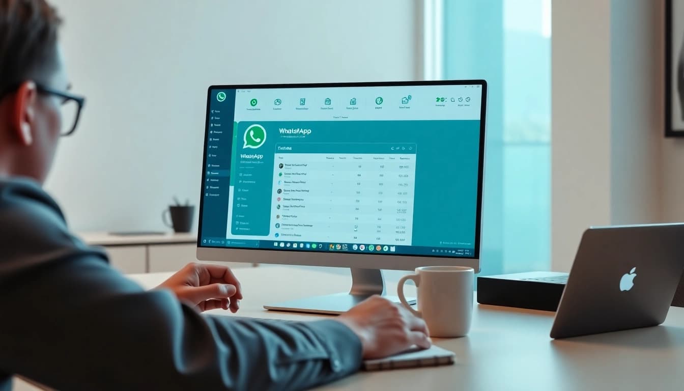 Engaging representation of a WhatsApp Business CRM interface showcasing effective data management.