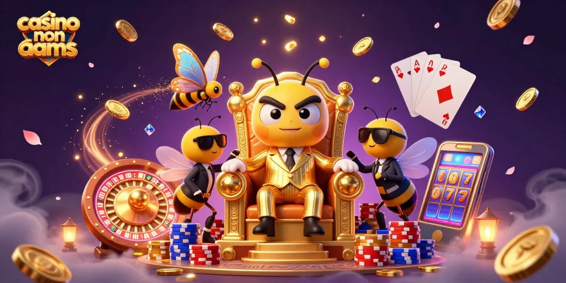 Vivi l'avventura nei casinò non AAMS con un boss delle api e le sue guardie mentre girano la roulette.