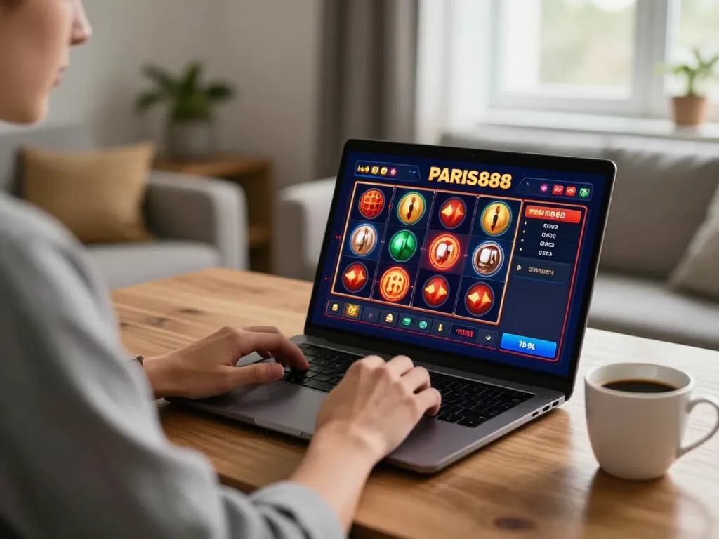 Play an exciting slot on paris888’s online platform in a cozy home setting.