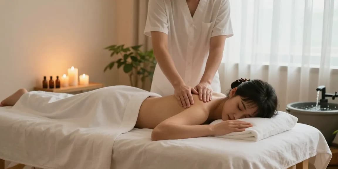 Experience tranquility with a Swedish massage at https://www.makangs.com/, featuring a calming spa environment, soft lighting, and essential oils.