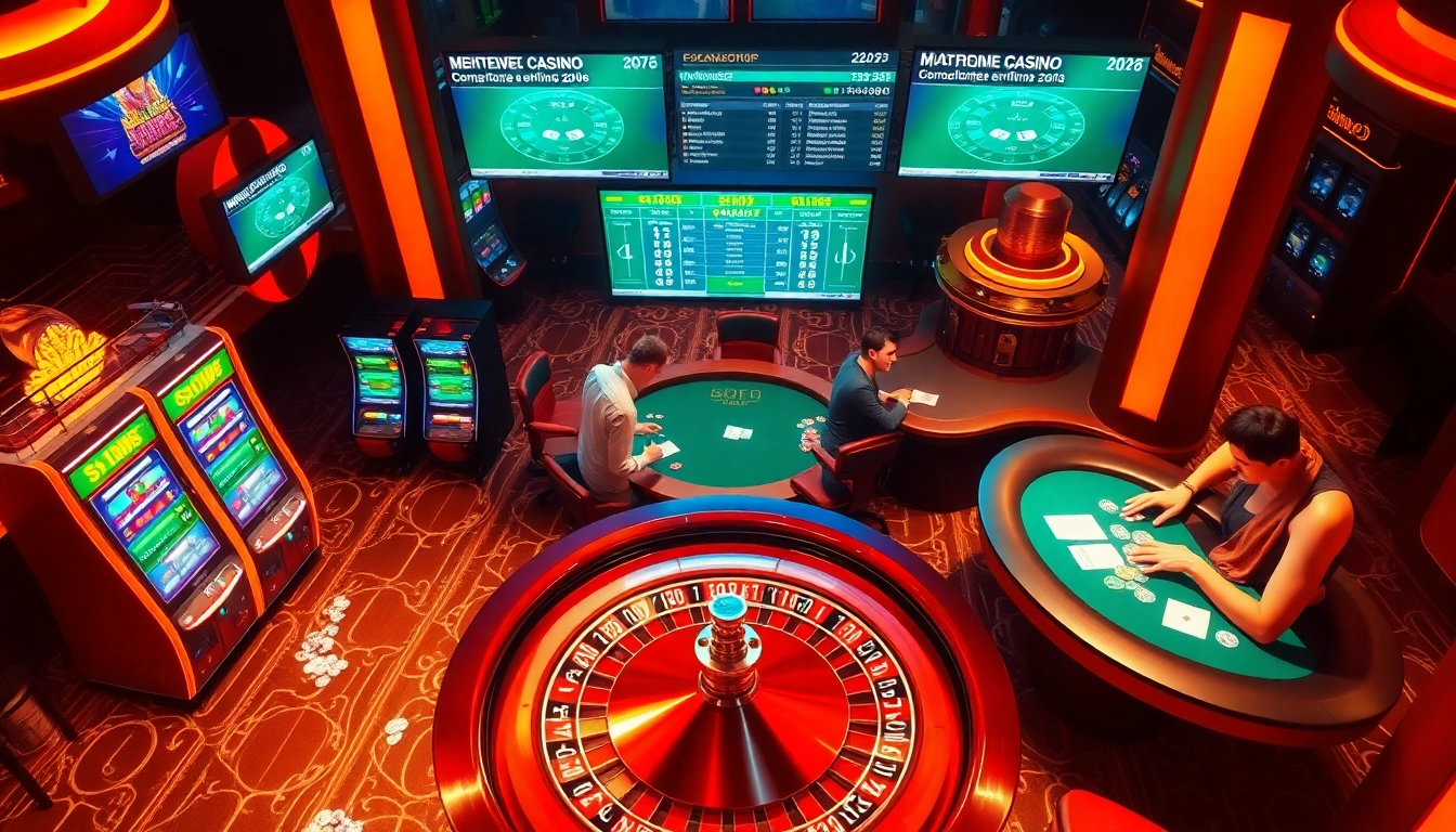 Vivez l'excitation du meilleur casino en ligne 2026 avec des joueurs autour d'une table de roulette animée.