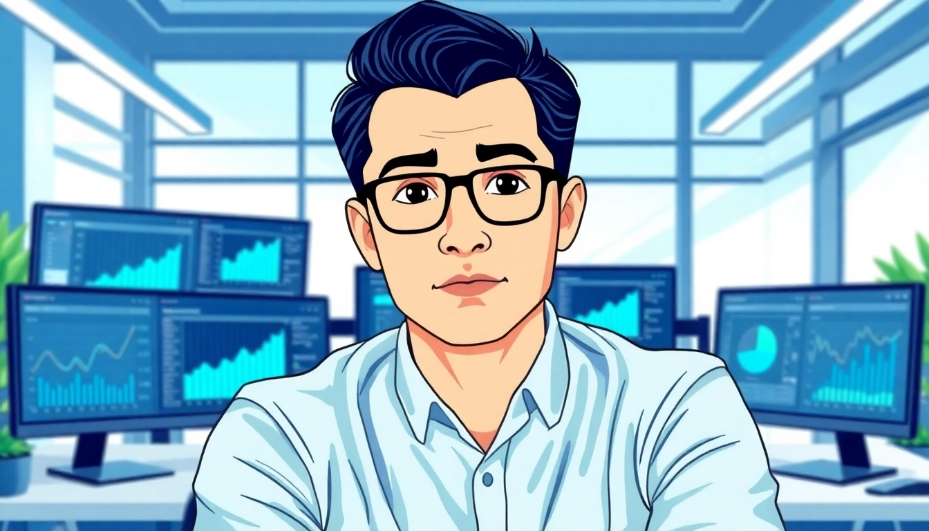 Analyzing AI for competitor analysis in a modern workspace setting with charts.