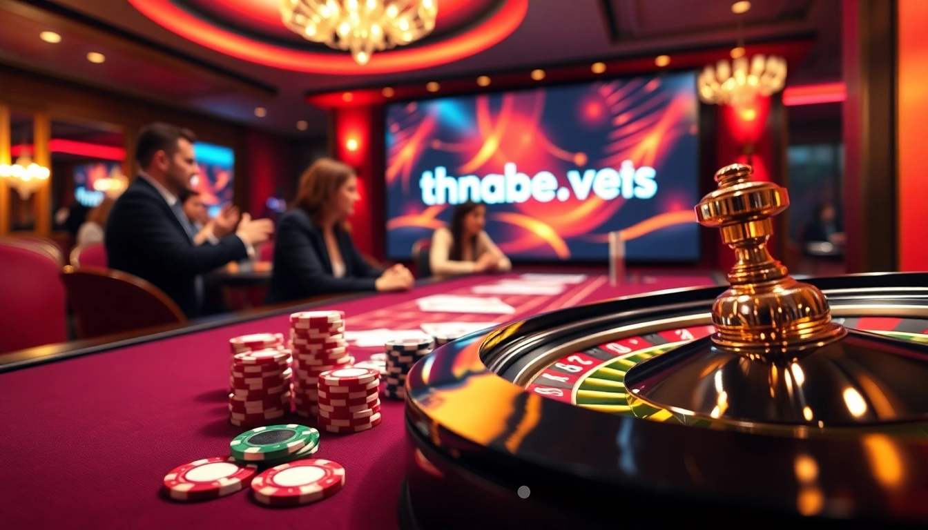 Engage in thrilling poker at https://thabet.vegas/ with vibrant chips and stylish casino ambiance.