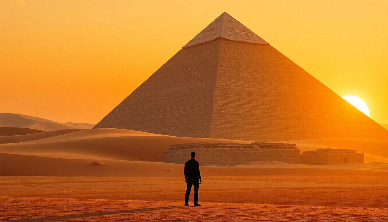 Piraminds illuminated by sunset light, showcasing textures and ancient beauty.