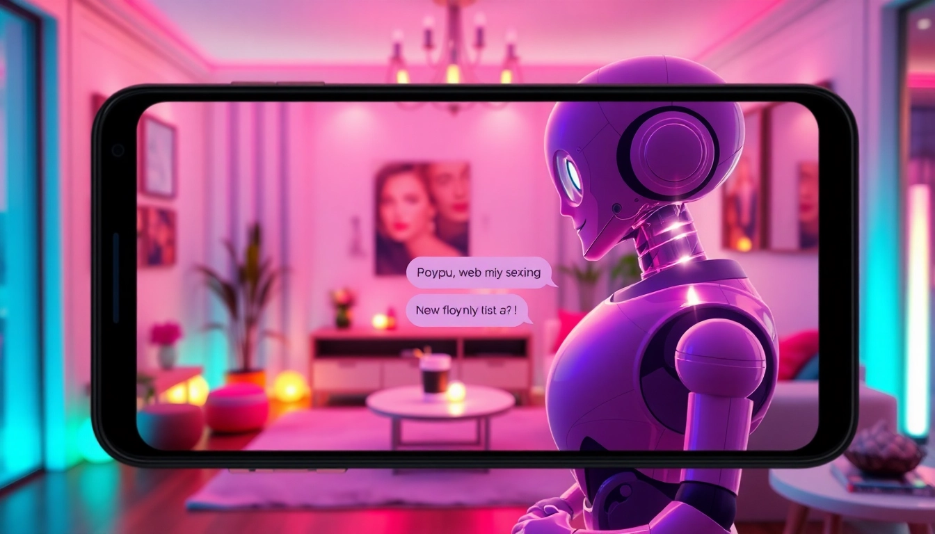 Engaging AI sexting interface showcasing playful conversations with an AI chatbot.