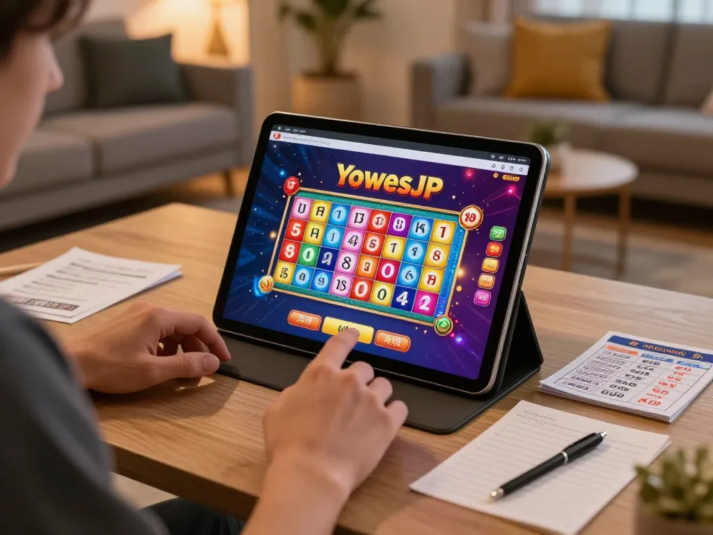 Join the excitement of YowesJP gaming platform, featuring a user engaged with Toto Macau 4D online.