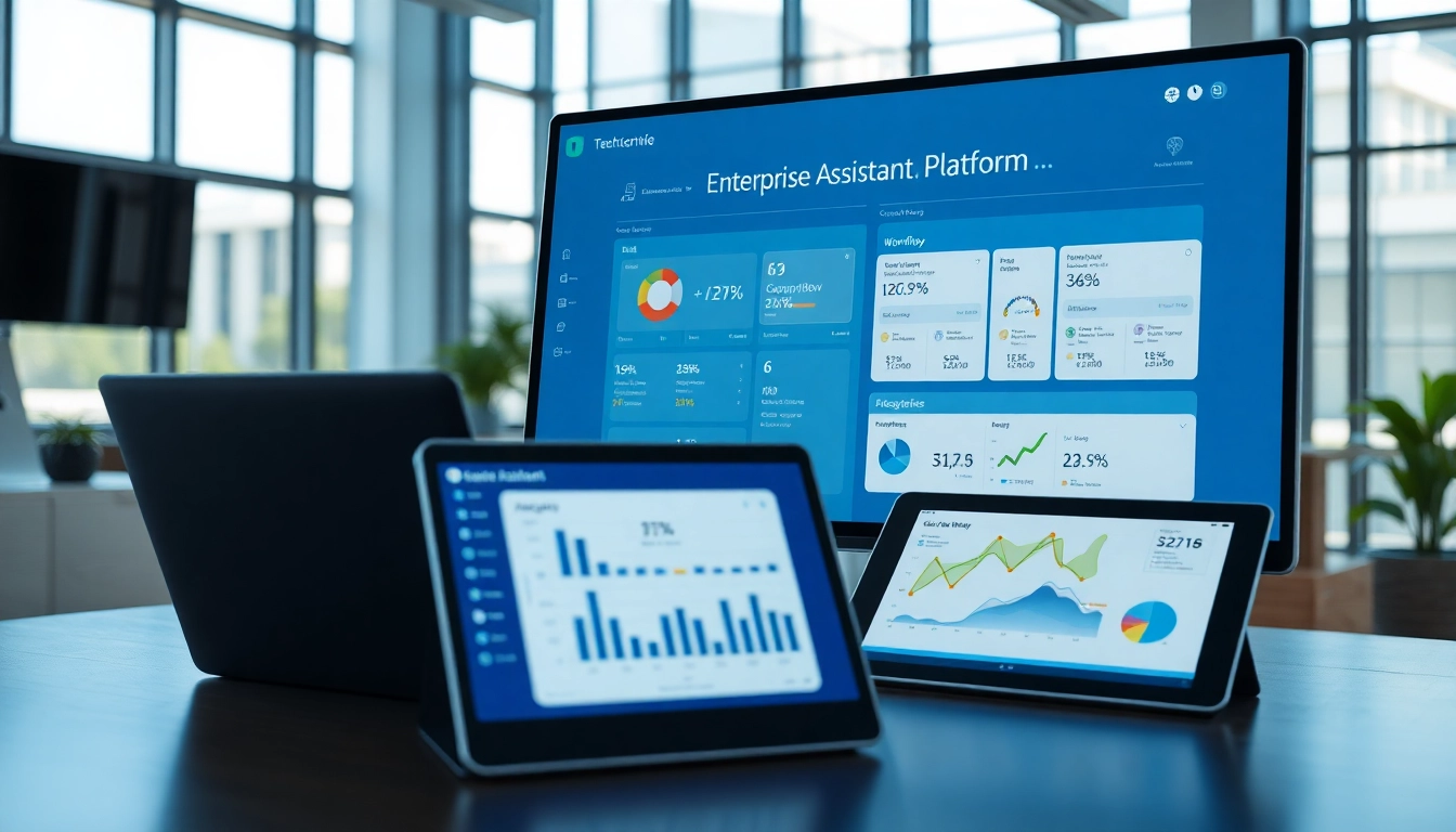 Boost productivity with a professional visual of an enterprise assistant platform in use.