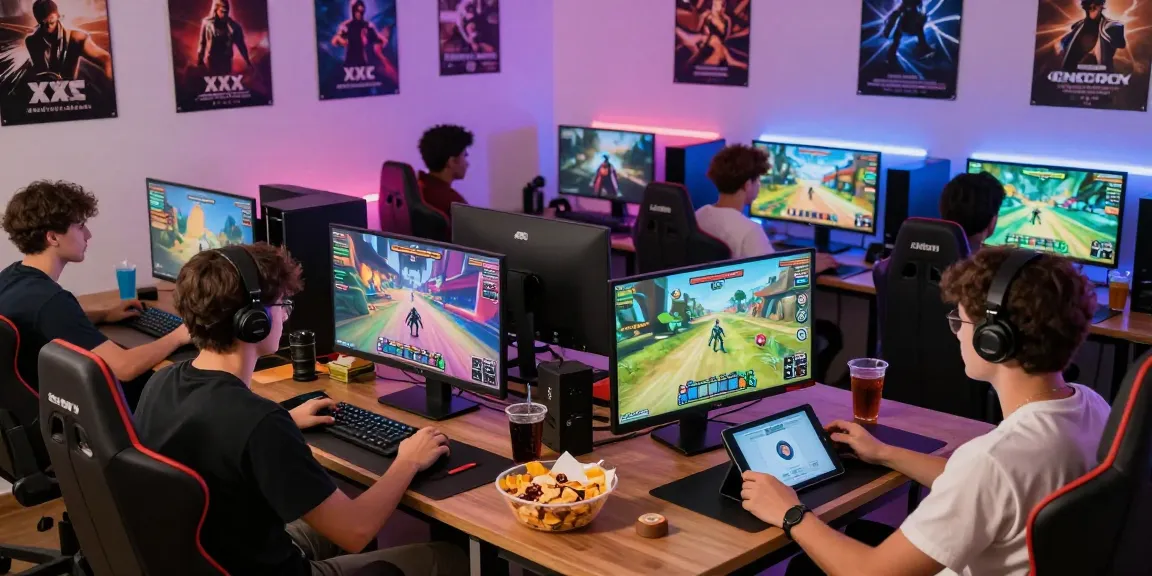 Engaging players enjoying xxx games in a vibrant home gaming setup.