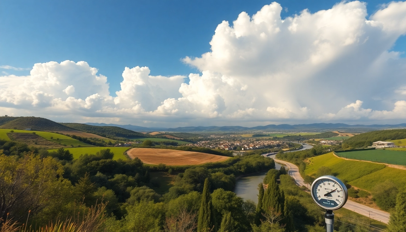 Weather conditions in Clarksburg CA depicted with vibrant landscape and natural elements.