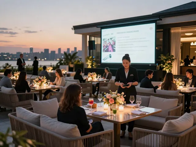 Event furniture rental setup featuring elegant lounge furniture and stylish décor in a luxurious outdoor venue.