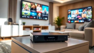Experience seamless entertainment with iron iptv in a cozy, modern living room setup.