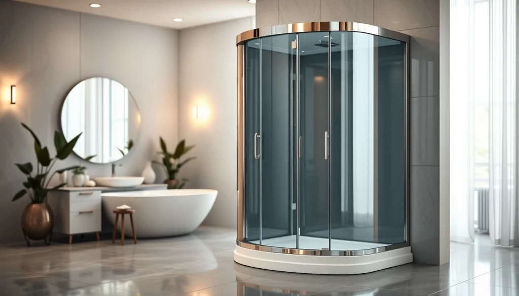 Erleben Sie die eleganten Details der sonni Duschkabine in einem modernen Badezimmer.