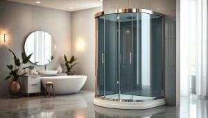 Erleben Sie die eleganten Details der sonni Duschkabine in einem modernen Badezimmer.