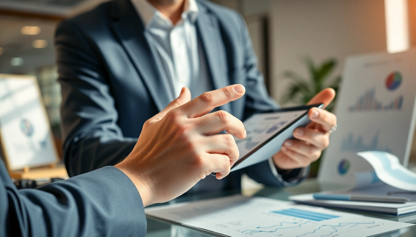 카드 현금화 전략을 논의하는 전문가의 손과 디지털 기기를 강조합니다.