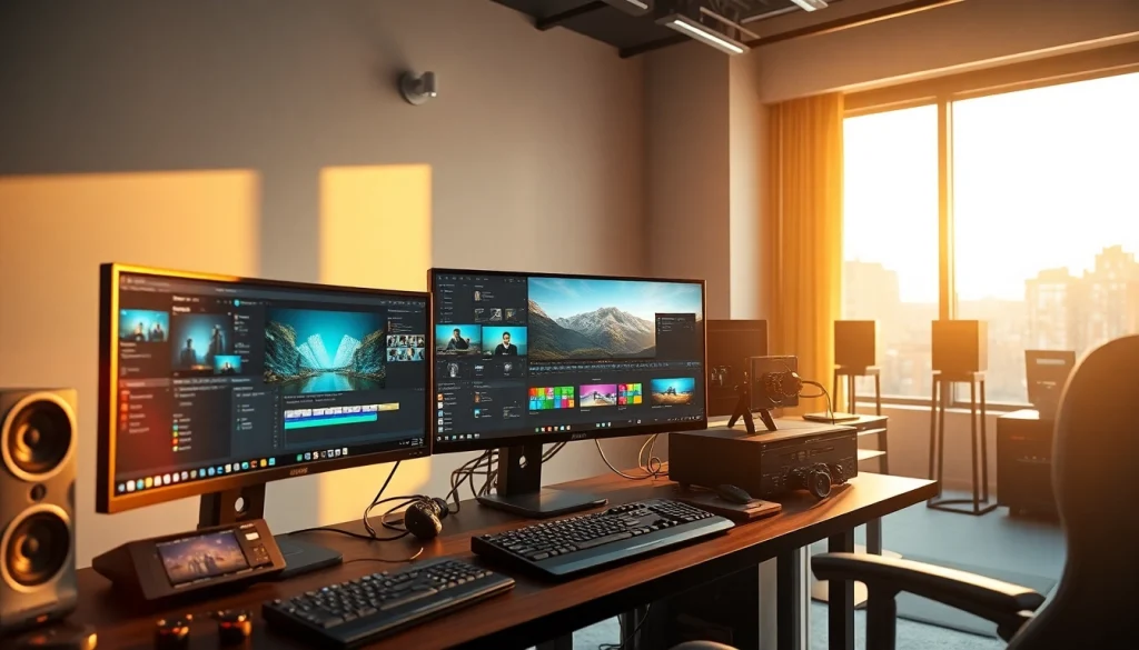 Showcasing post-production & editing technology in a modern video editing suite