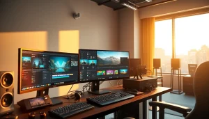Showcasing post-production & editing technology in a modern video editing suite
