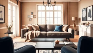 Comfortable sofa bed uk in a stylish living room, inviting atmosphere with natural lighting.