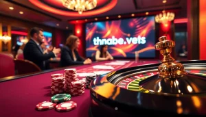 Engage in thrilling poker at https://thabet.vegas/ with vibrant chips and stylish casino ambiance.