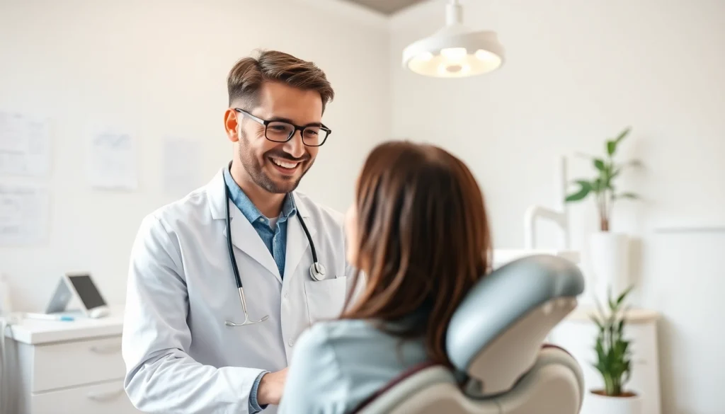 klinik gigi near me - Friendly dentist providing care in a modern, inviting clinic.