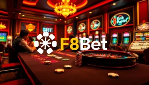 Players strategizing at the F8Bet poker table in a vibrant casino atmosphere.