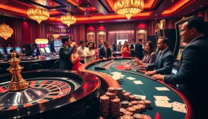 Exciting gambling action at NH88's luxurious casino games with roulette and slots.