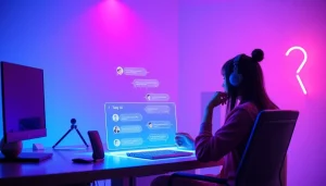 Engaging AI sexting conversation interface with vibrant colors and futuristic design