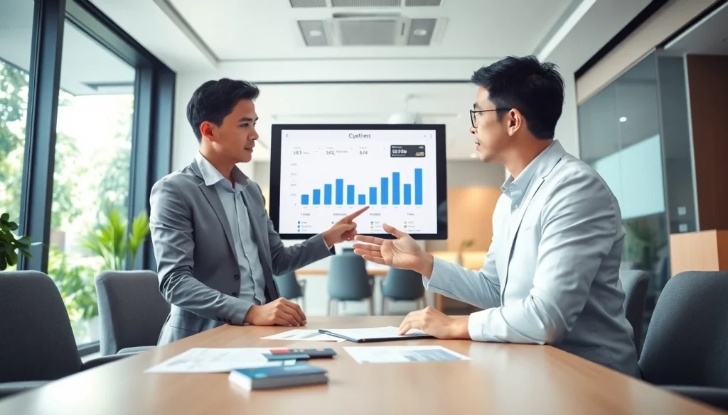 카드깡 개념을 설명하는 금융 전문가와 사무실의 모습