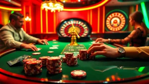 Nohu90 players enjoying a high-stakes poker game at a luxury casino.