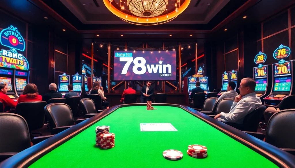 Experience high-stakes excitement with poker at https://78win.school/ showcasing elite gambling.