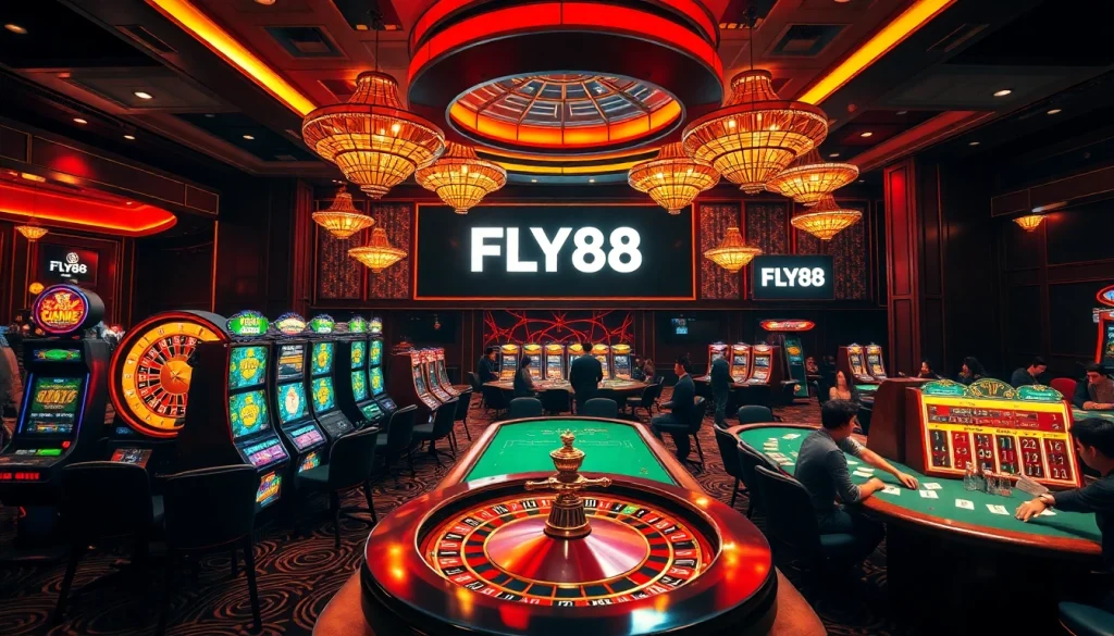 Experience thrilling gameplay at FLY88 with dynamic casino tables and vibrant slots.