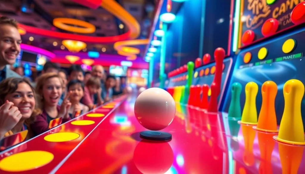 Permainan situs plinko dengan bola yangjatuh di papan permainan penuh pegs.