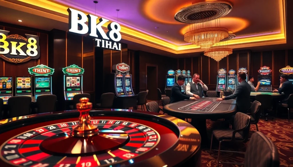 Experience the excitement of BK8TH with vibrant casino tables and engaging players.