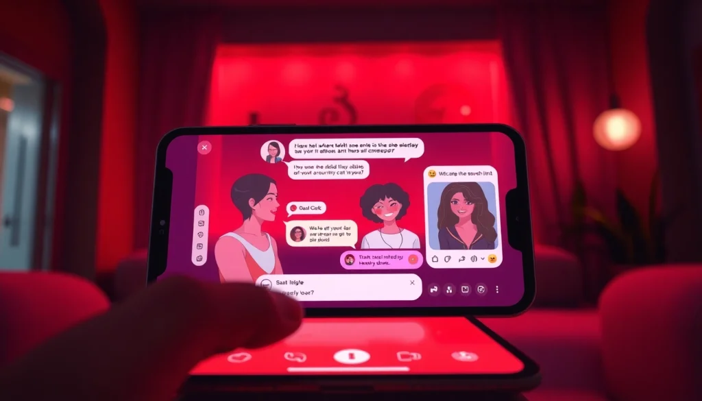 Engaging interface of an nsfw ai chatbot in a cozy digital chat environment