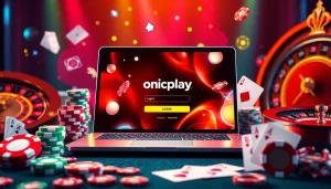 Experience seamless onicplay login in an engaging online casino setting with vibrant gaming elements.
