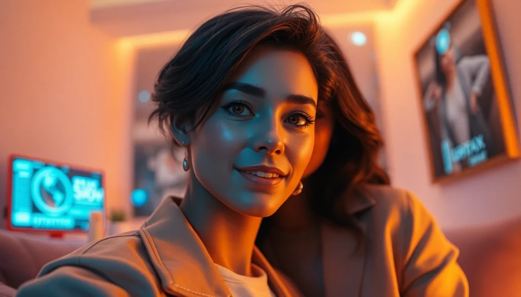 Engaging NSFW AI chat with a lifelike character in a cozy virtual setting.