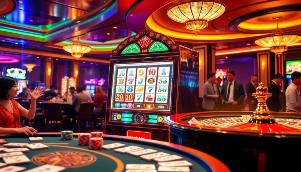 Rasakan sensasi slot demo Mahjong di lantai permainan kasino yang menarik.