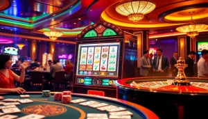 Rasakan sensasi slot demo Mahjong di lantai permainan kasino yang menarik.