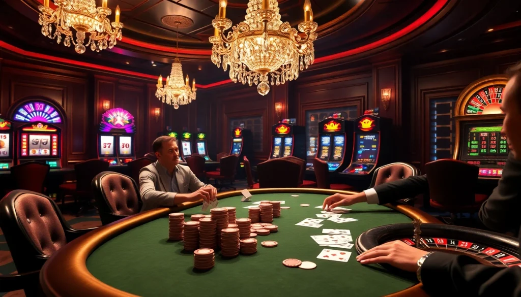 Découvrez la vitalité du meilleur casino en ligne 2026 avec des tables de poker animées et un éclairage glamour.