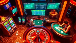 Vivez l'excitation du meilleur casino en ligne 2026 avec des joueurs autour d'une table de roulette animée.
