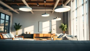 Sleek Illumination enhancing a chic interior design, showcasing modern LED fixtures.