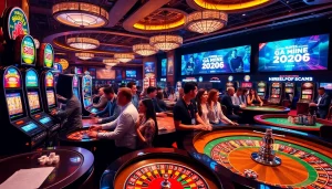 Découvrez l'excitation du meilleur casino en ligne 2026 avec des tables de jeux vibrantes et des joueurs enthousiastes.
