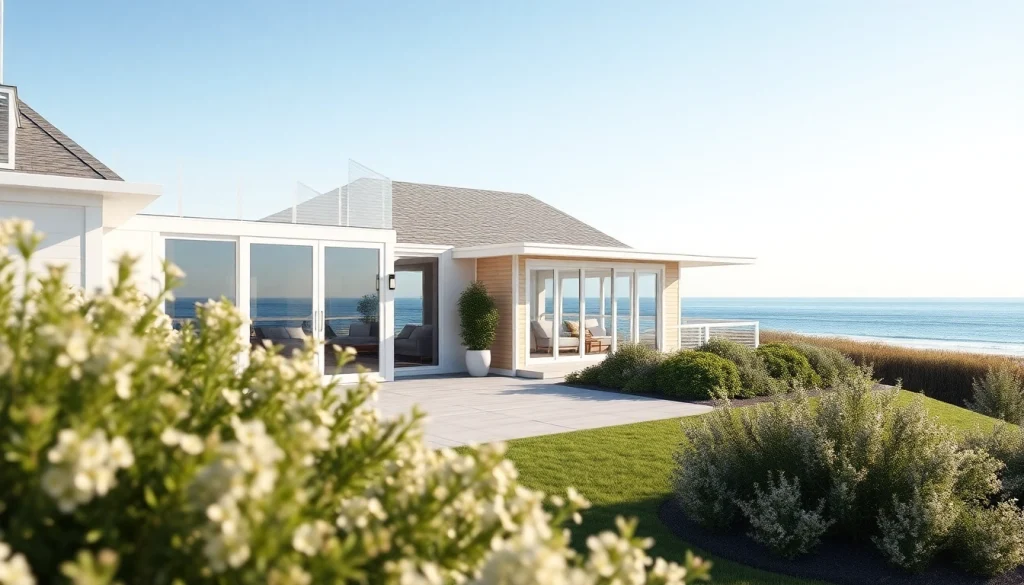 Showcasing a stunning Scituate In-Law Expansion, highlighted by modern architecture and a coastal landscape.