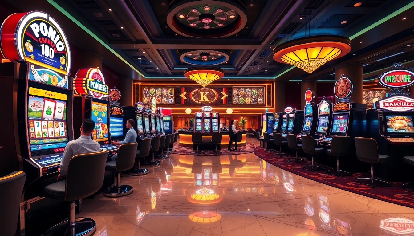 Engaged players enjoying slot pragmatic games in a luxurious casino atmosphere.