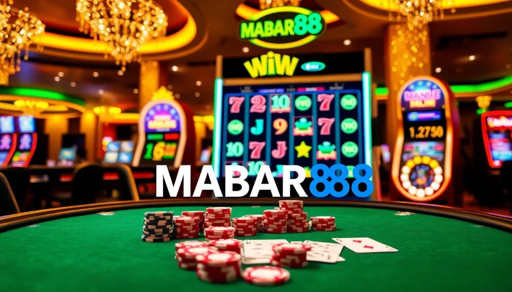 Rasakan sensasi MABAR88 dengan permainan poker yang meriah dan mesin slot berwarna-warni.